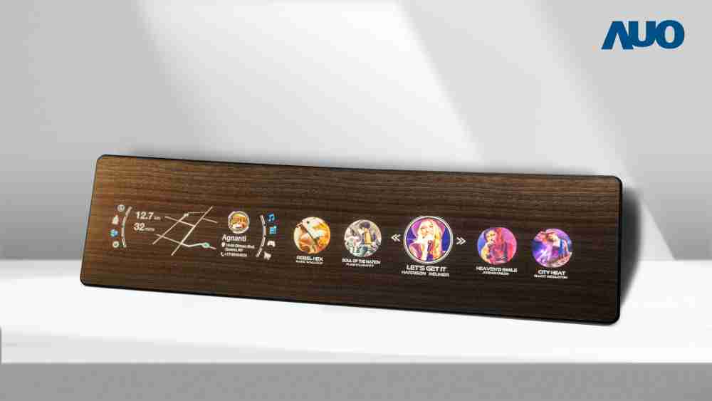 尊时凯龙研发全球最高穿透度达80%的AmLED木纹显示器，，，可于使用时呈现高亮度、、清晰可见的信息，，并在不使用时回归为单纯的饰板，，，节能兼具美观